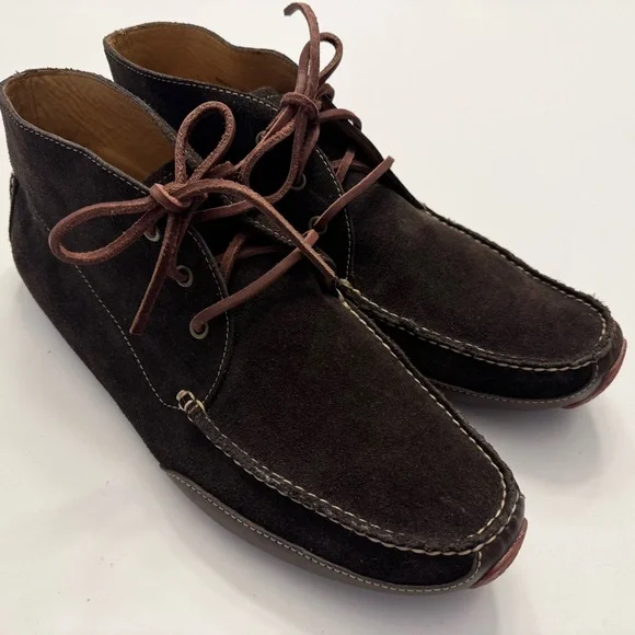 Cole Haan Chukka Moccasin Driver Sole Boots Brown Suede 13  display picture 3